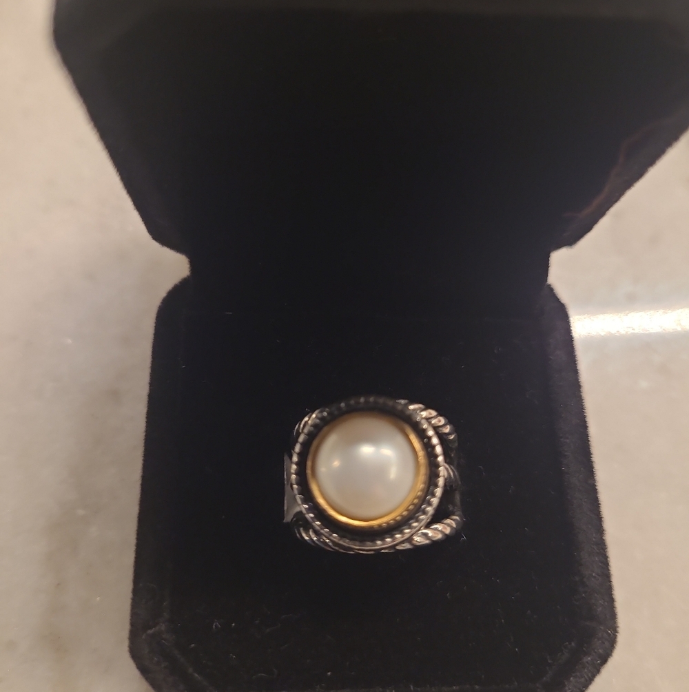 James Avery Marjan Ring In Silver and Bronze Sz 5